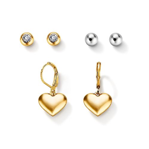 Set de Aretes x3 Corazón de Amor