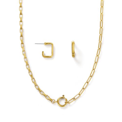 Estuche Collar + Aretes Two Chains