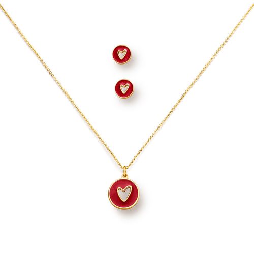 Estuche Collar + Aretes Power Love