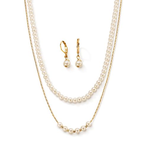 Estuche Collar + Aretes Twisted Pearls