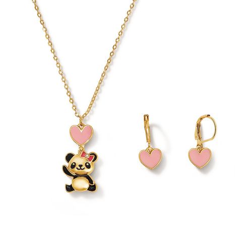 Estuche Collar + Aretes Charming Panda